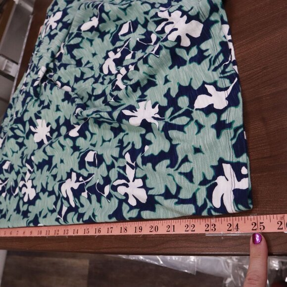 Chico's Floral Smocked Cuff Tee Womens XL Blue Bloomcore Peasant Boho Hippie‎ - Picture 13 of 16